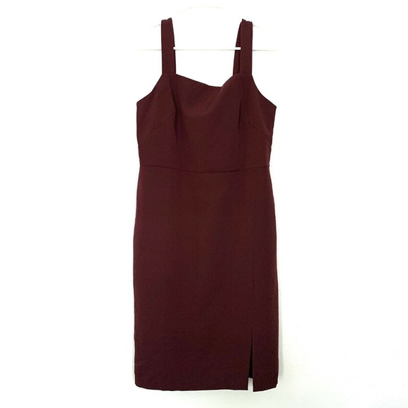 LOFT Dresses & Skirts - Ann Taylor LOFT Burgundy Sleeveless Sheath Dress